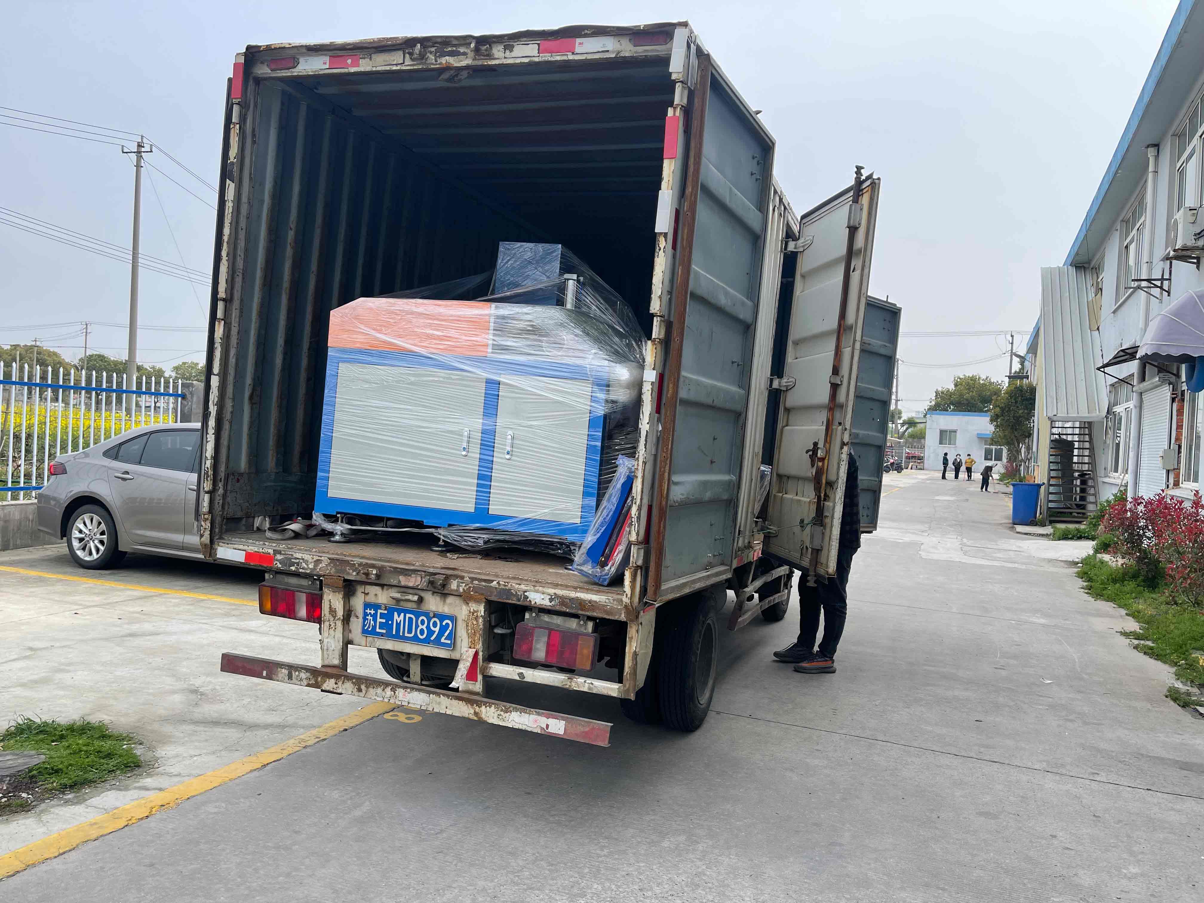 【青島】全自動切鋁機SDY-Q450已打包出庫，即將發(fā)往客戶現(xiàn)場
